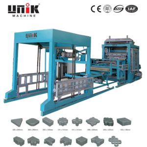 Líneas de producción de ladrillos de hormigón.